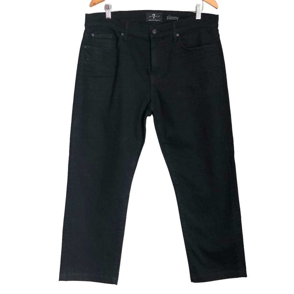 7 For All Mankind Cropped Slimmy Luxe Performance Women’s Jeans Black Size 20